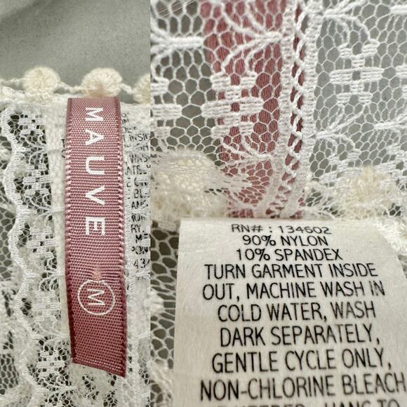 Moto Boho ivory lace midi open front kimono cardigan bell sleeves size Medium - Picture 10 of 13